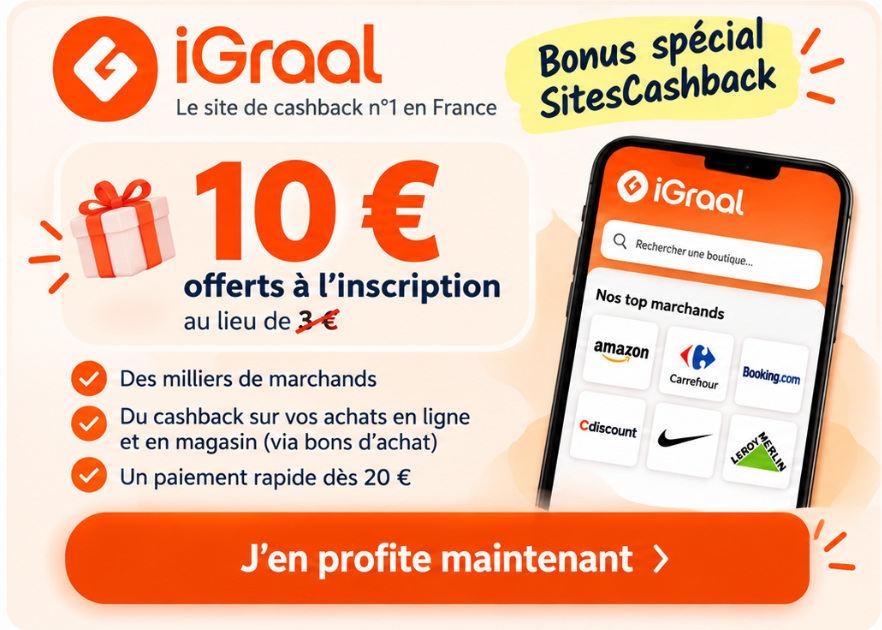 S’inscrire sur iGraal avec mon lien de parrainage
